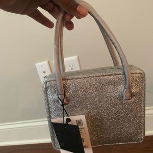 Silver zara purse